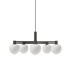 Memoir 5 kroonluchter 120, zwart/opal