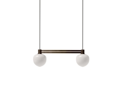 Memoir 2 side-by-side hanglamp 120, brons/opaal