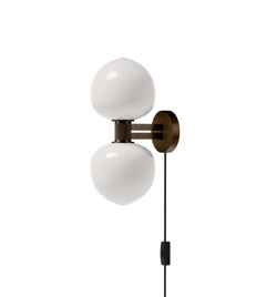 Memoir 2 wandlamp 120, brons/opaal