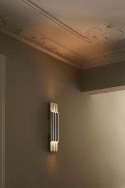 Pan wandlamp 50 III, aluminium