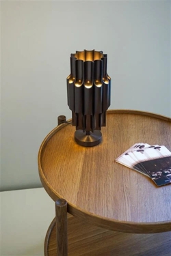 Pan tafellamp 120, brons