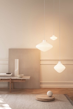 Repose hanglampen in messing/opal