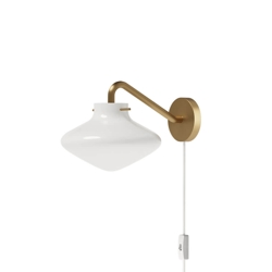 Repose wandlamp 175, messing/opal
