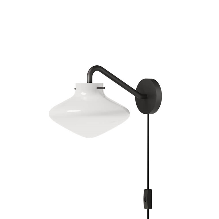 Repose wandlamp 175, zwart/opal