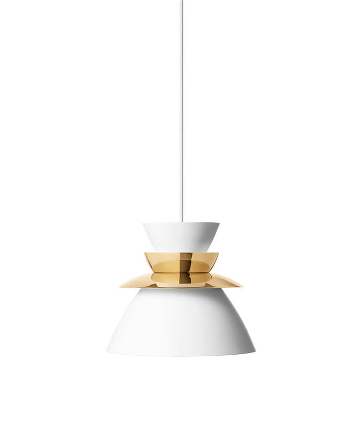 Sundowner hanglamp 250, messing/wit