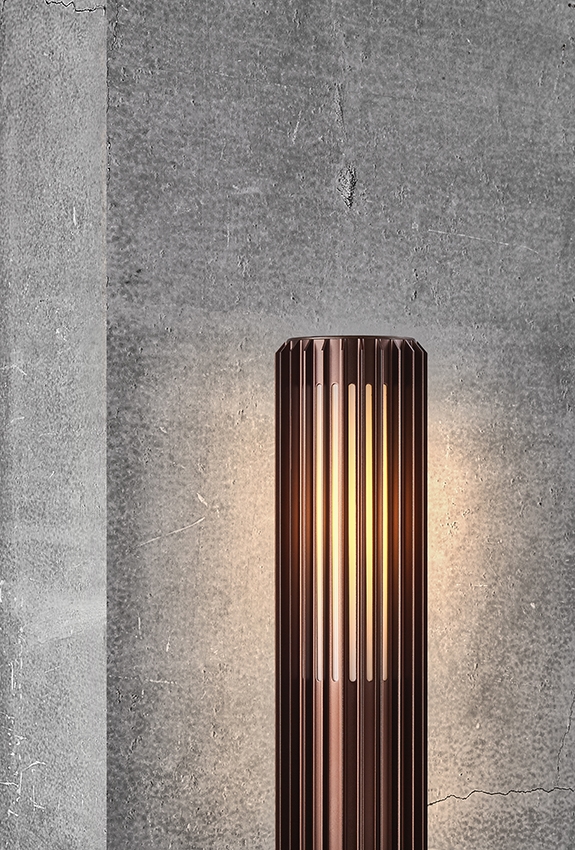 Aludra 45 tuinlamp, metallic bruin