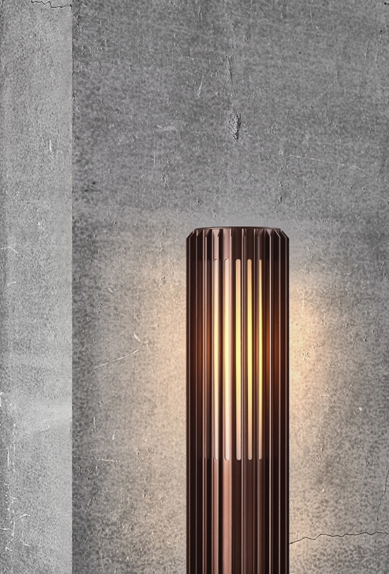 Aludra 45 tuinlamp, metallic bruin