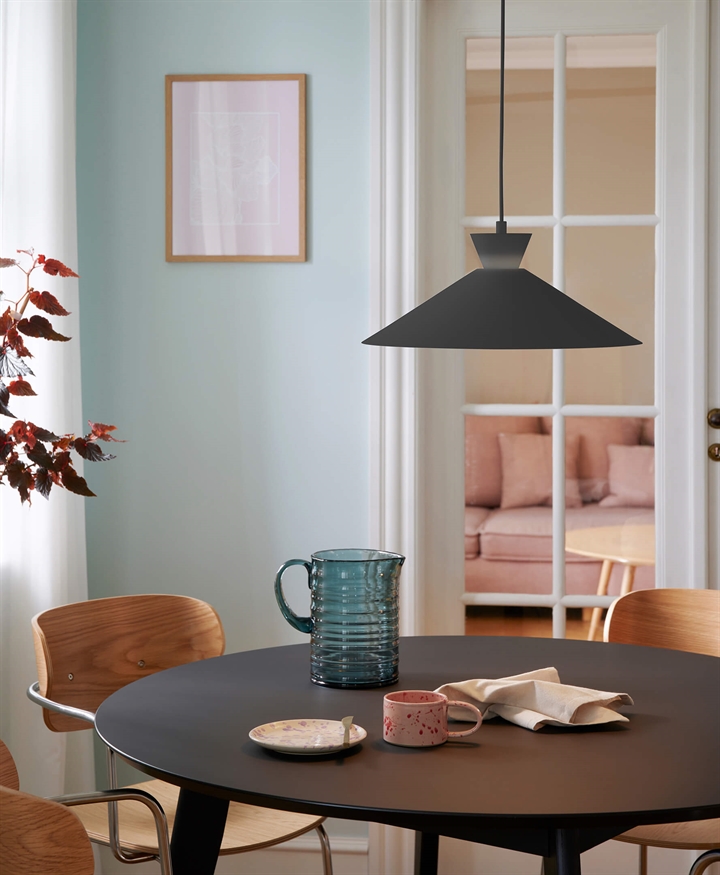 Dial 45 hanglamp, zwart