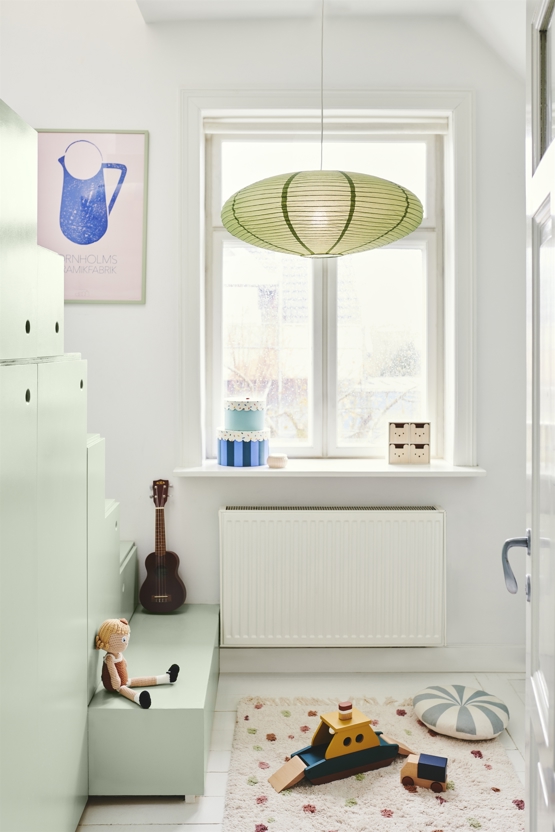 Villo rijstpapier hanglamp 60, dusty green