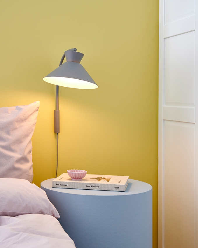 Dial wandlamp, grijs