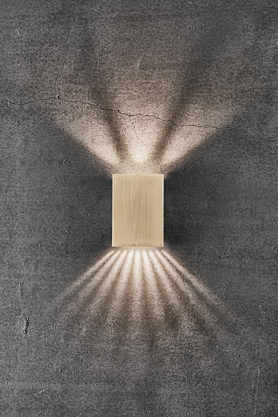 Fold 10 buiten wandlamp LED, messing