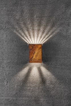 Fold 10 buiten wandlamp LED, corten