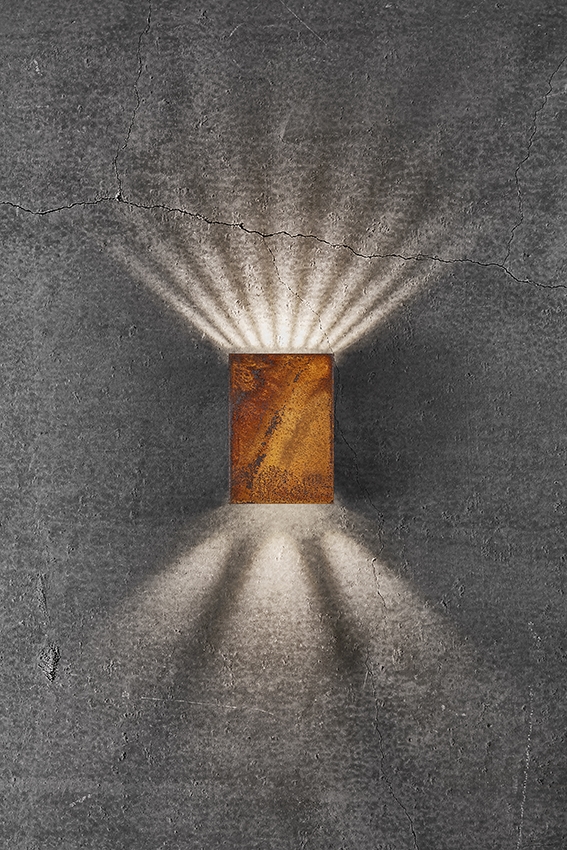 Fold 10 buiten wandlamp LED, corten