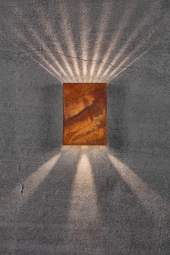 Fold 15 buiten wandlamp LED, corten