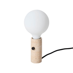 Core hanglamp / tafellamp, crème travertine