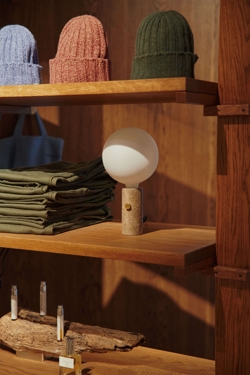 Core hanglamp / tafellamp, creme travertine