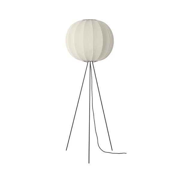Knit-Wit Ø60 vloerlamp hoog, pearl wit