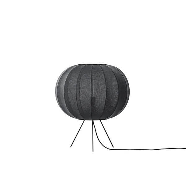 Knit-Wit Ø45 vloerlamp laag, zwart