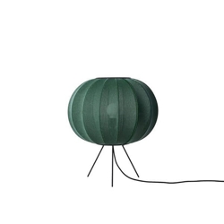 Knit-Wit Ø45 vloerlamp laag, tweed groen