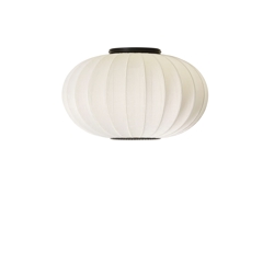 Knit-Wit Ø57 ovale wandlamp/plafondlamp, pearl wit
