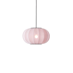 Knit-Wit Ø45 ovale hanglamp, lichtroze