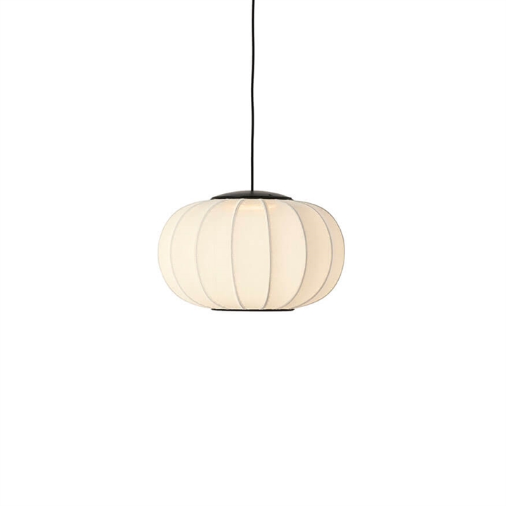 Knit-Wit Ø45 ovale hanglamp LED, pearl wit
