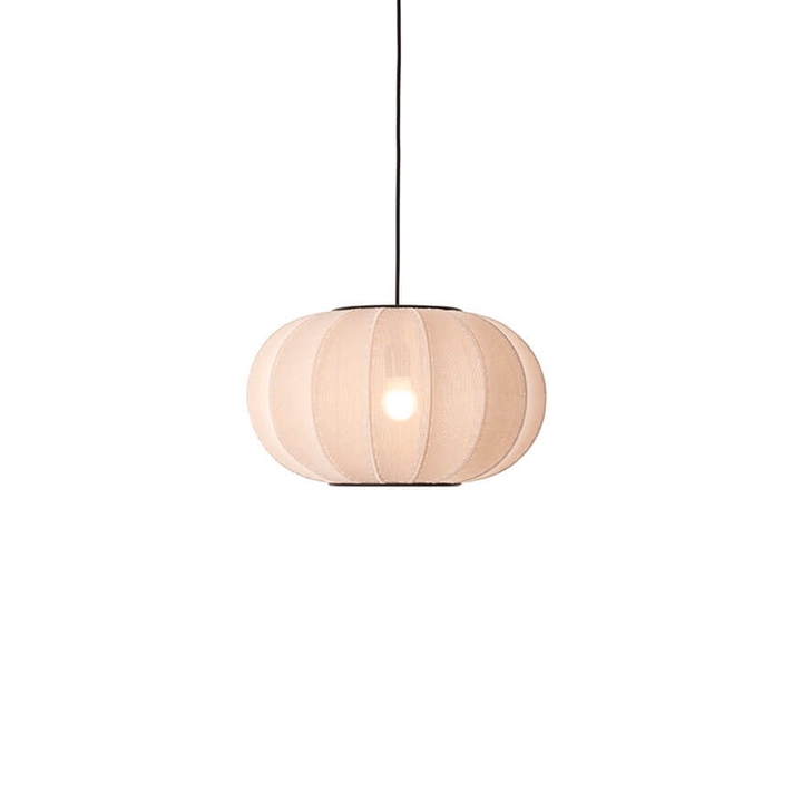 Knit-Wit Ø45 ovale hanglamp, sandstone