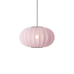 Knit-Wit Ø57 ovale hanglamp, lichtroze