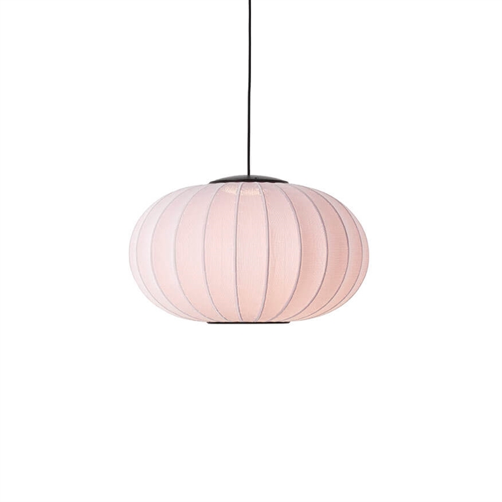 Knit-Wit Ø57 ovale hanglamp LED, lichtroze