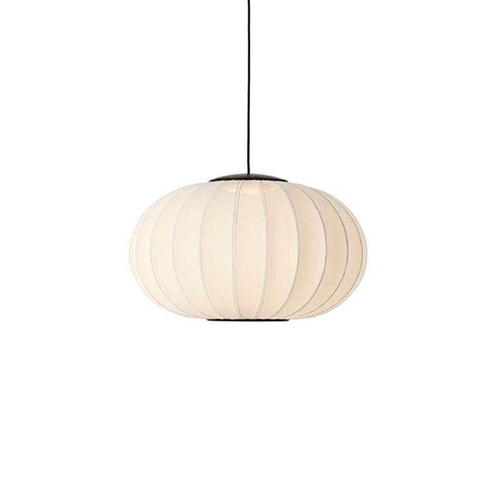 Knit-Wit Ø57 ovale hanglamp LED, pearl wit