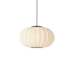 Knit-Wit Ø57 ovale hanglamp LED, pearl wit