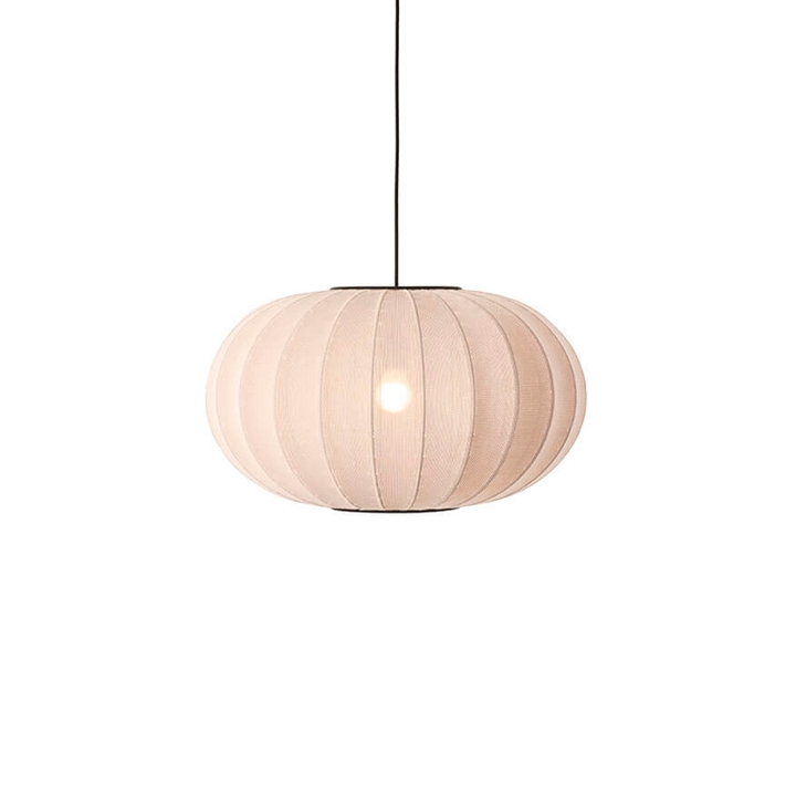 Knit-Wit Ø57 ovale hanglamp, sandstone