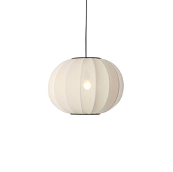 Knit-Wit Ø45 ronde hanglamp, pearl wit