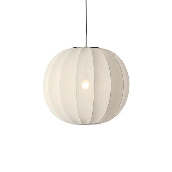 Knit-Wit Ø60 ronde hanglamp, pearl wit