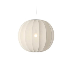 Knit-Wit Ø60 ronde hanglamp, pearl wit