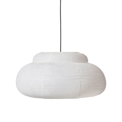 Papier single hanglamp Ø80, wit