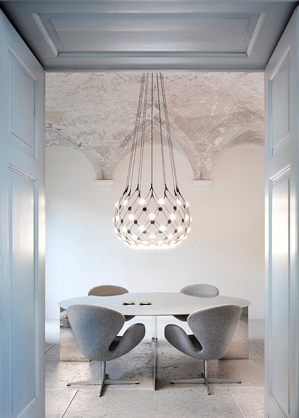 Mesh hanglamp Ø80 / 4 m snoer, zwart