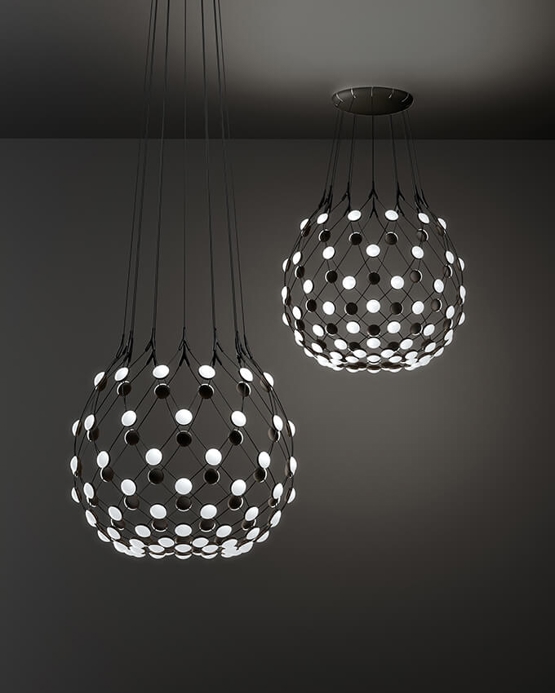 Mesh hanglamp Ø100 / 1 m snoer, zwart