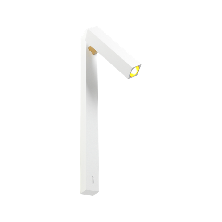 Mick Snooze wandlamp 1.0, mat wit/ goud