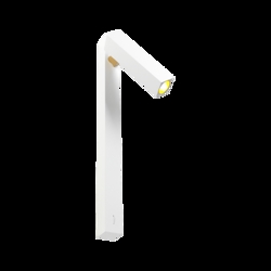 Mick Snooze wandlamp 1.0, mat wit/ goud