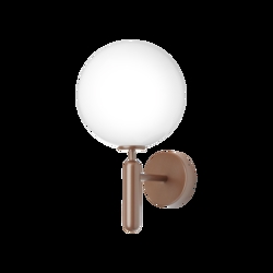 Miira Outdoor wandlamp, donker brons/opal