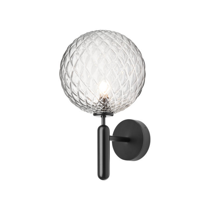 Miira Outdoor wandlamp, zwart/helder