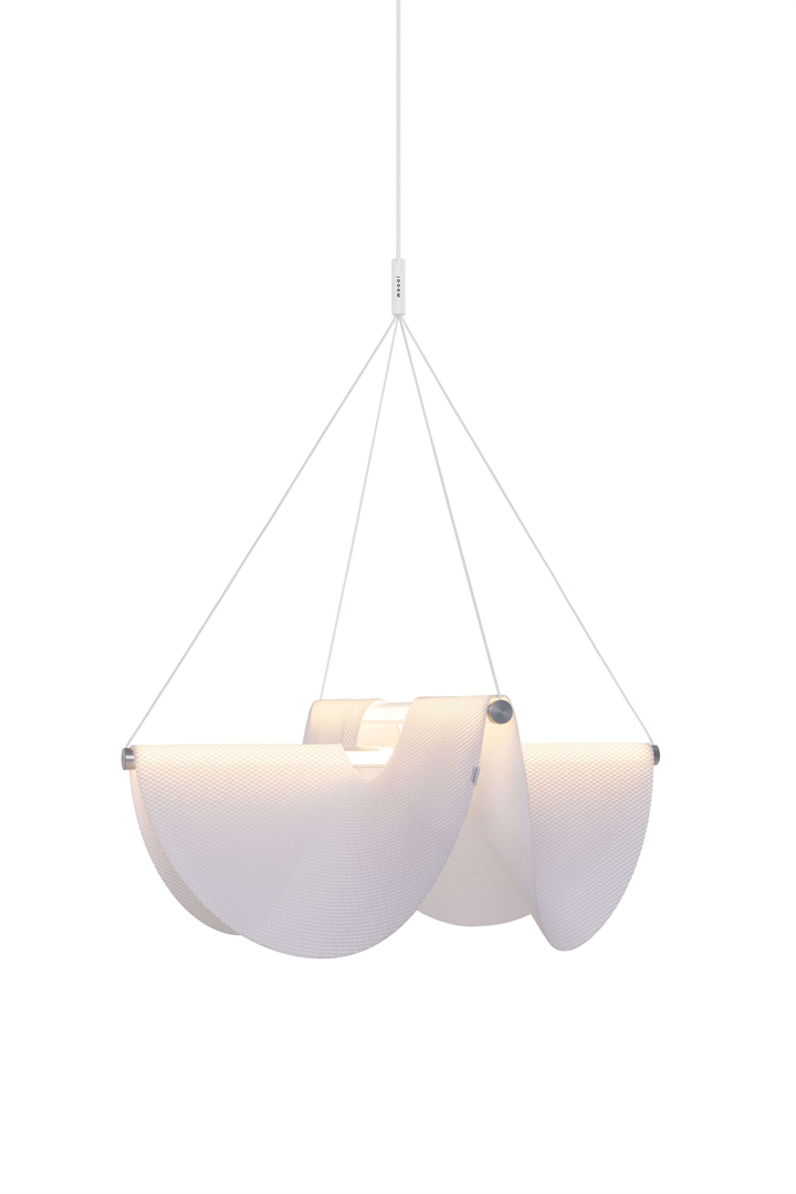 Drape Light 78 hanglamp, wit