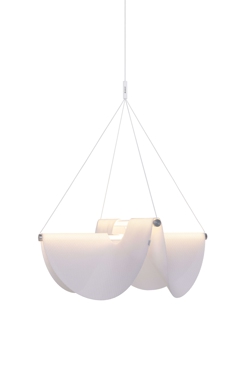 Drape Light 78 hanglamp, wit