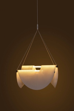 Drape Light 78 hanglamp, wit