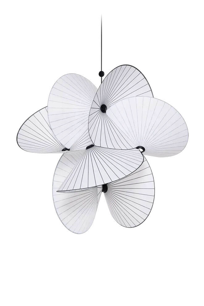 Serpentine Light 8 large hanglamp, zwart/wit