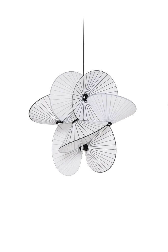 Serpentine Light 8 small hanglamp, zwart/wit