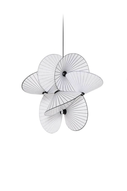 Serpentine Light 8 small hanglamp, zwart/wit