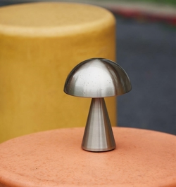 Mush Portable tafellamp / batterijlamp, nikkel