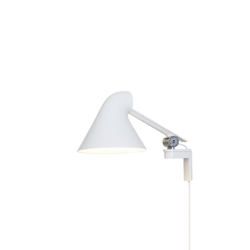 NJP wandlamp met korte arm, wit